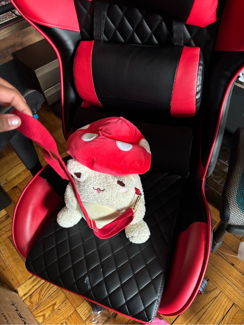 Wawa the mushroom frog crossbody pack
